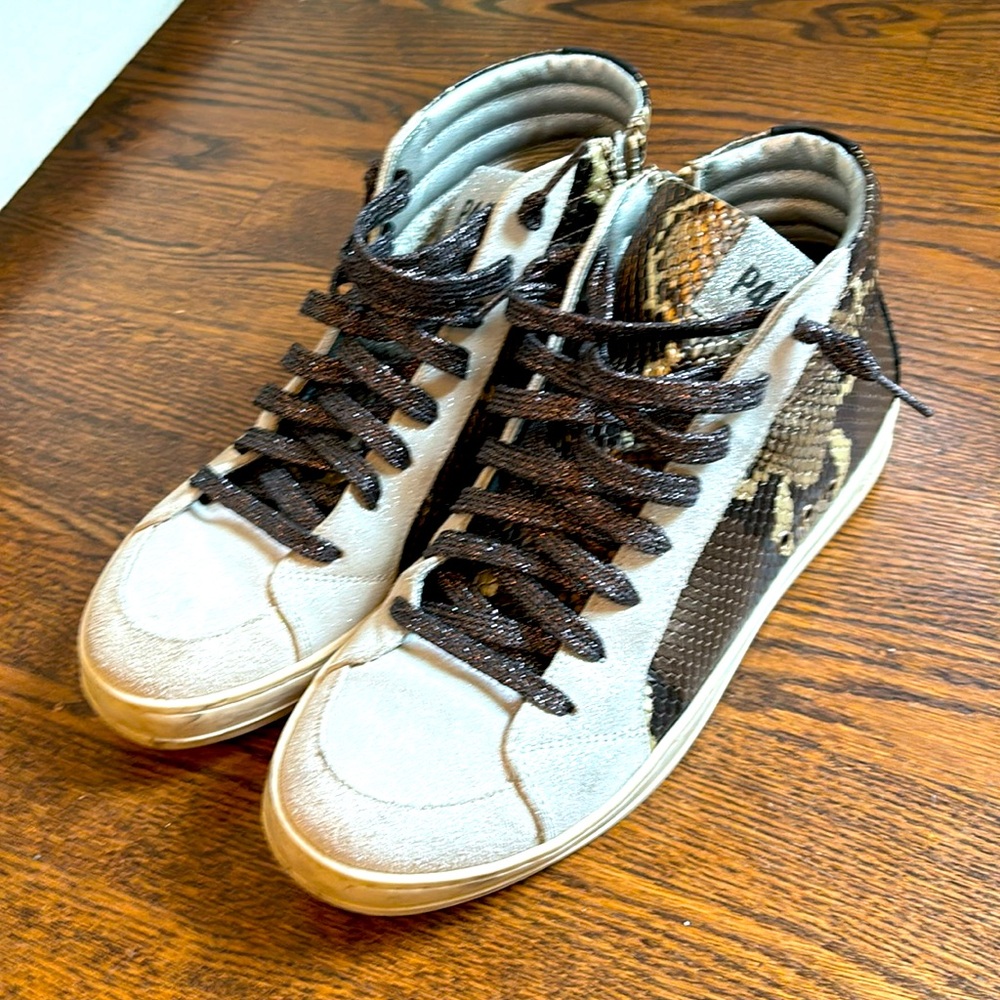 P448 high tops bronze snake size 9